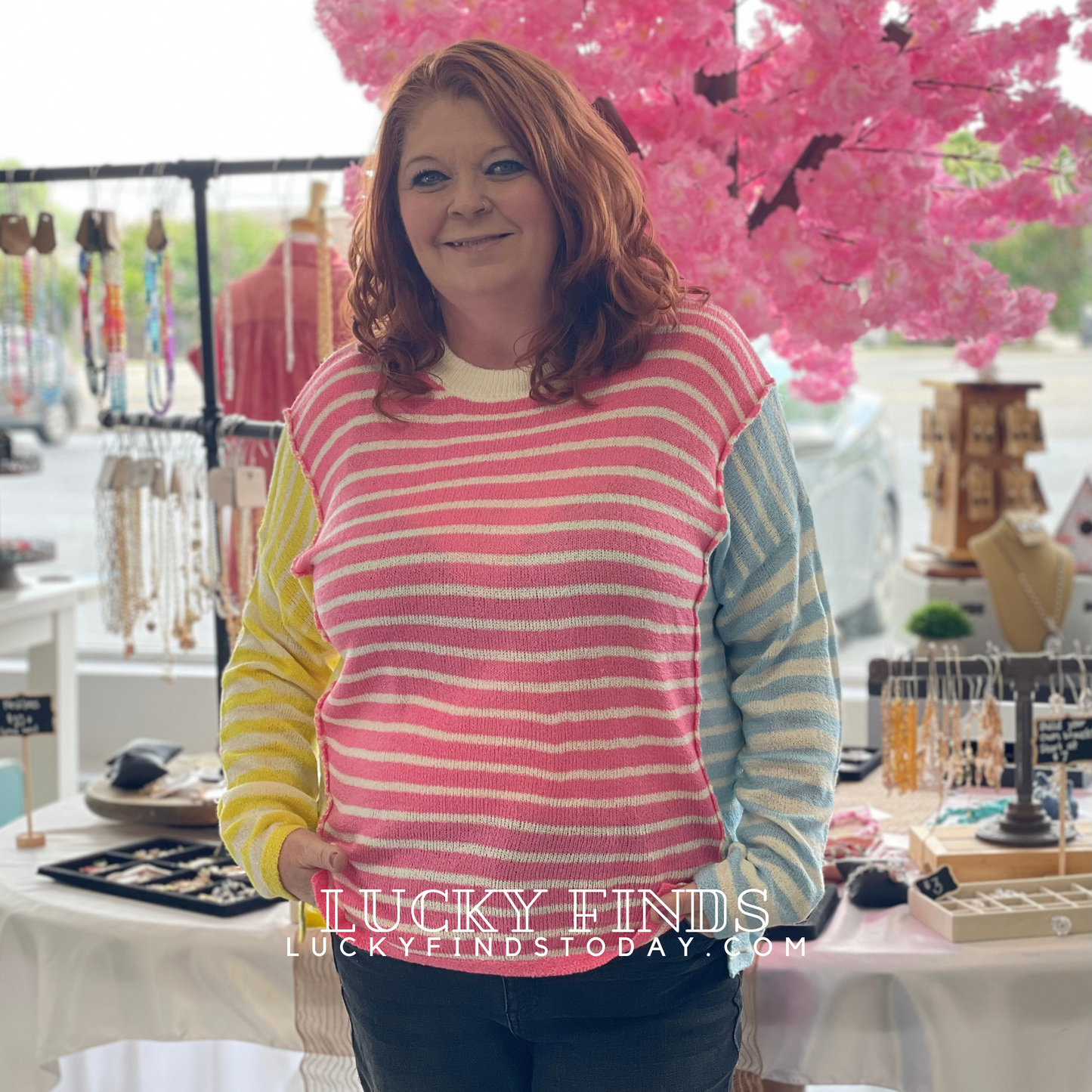 Easy Living Striped Sweater Top D1583