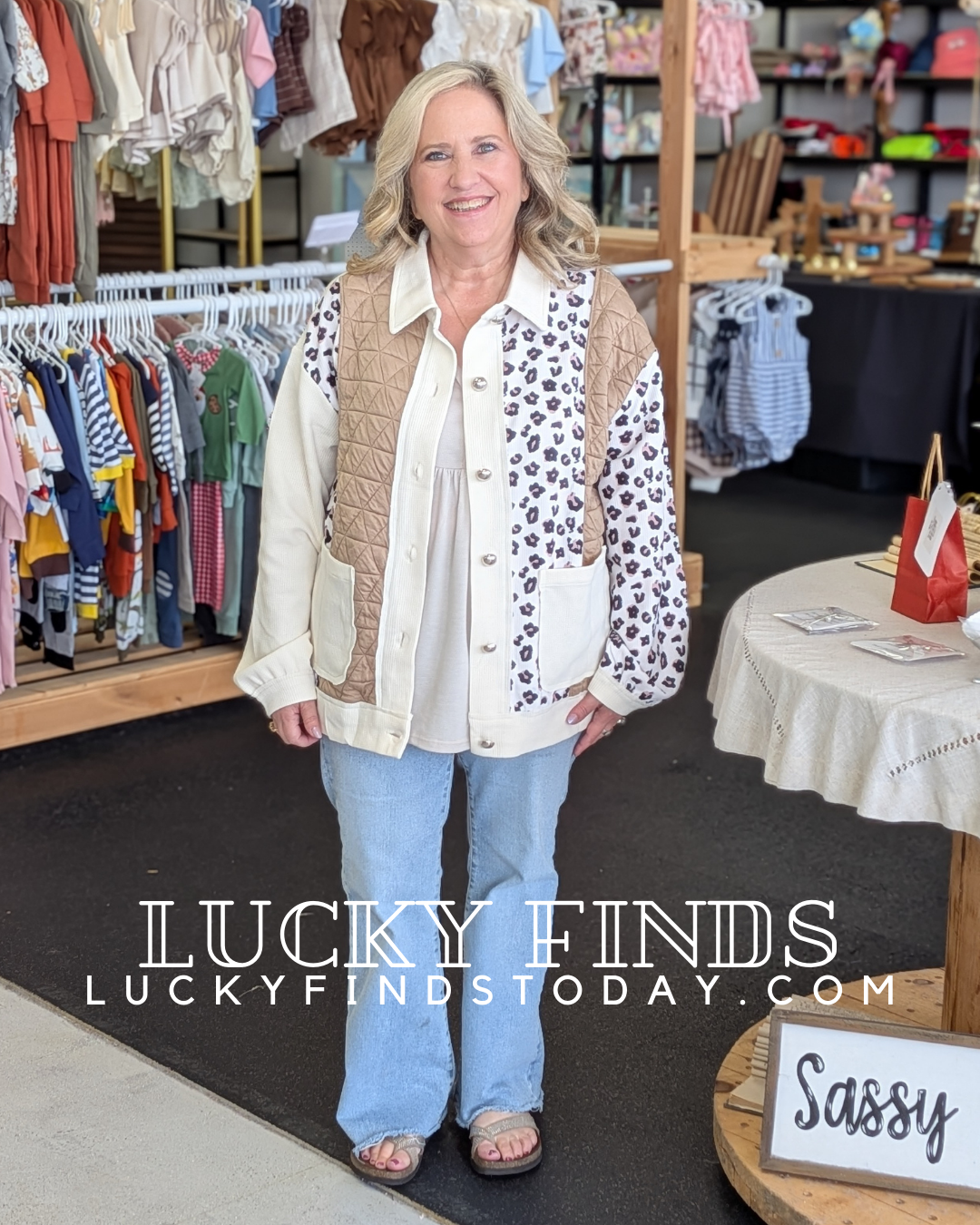 Sassy Leopard Waffle Knit Jacket D1605
