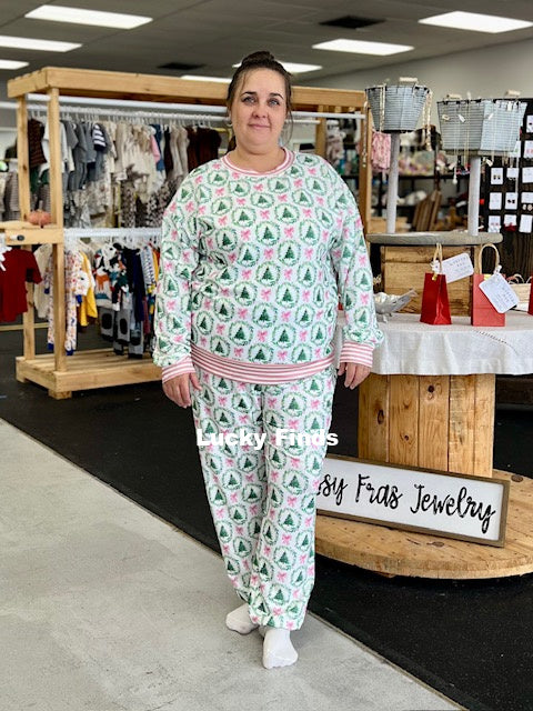 Christmas Tree Contrast Pants Set D1616