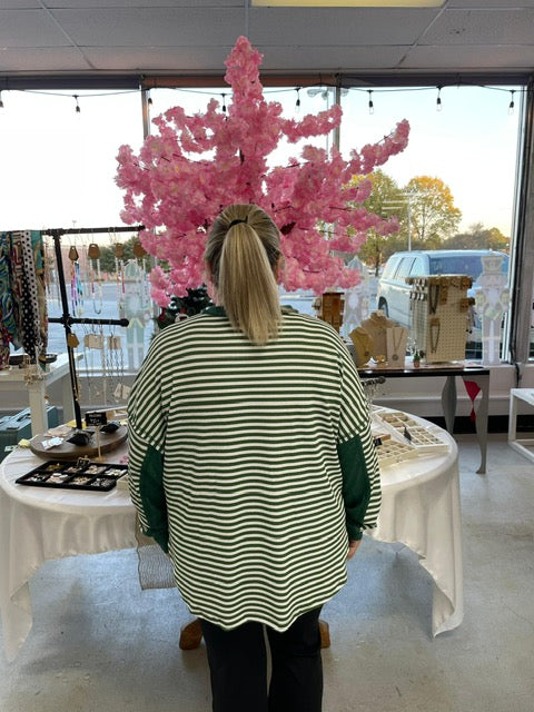 So Nice Curvy Striped Top D1637