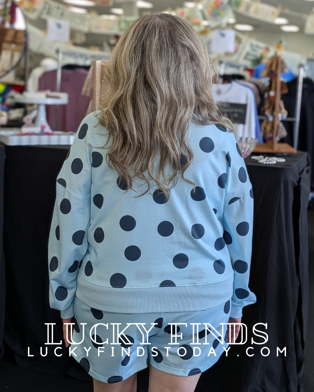 Fancy Polka Dots Shorts Set D1734