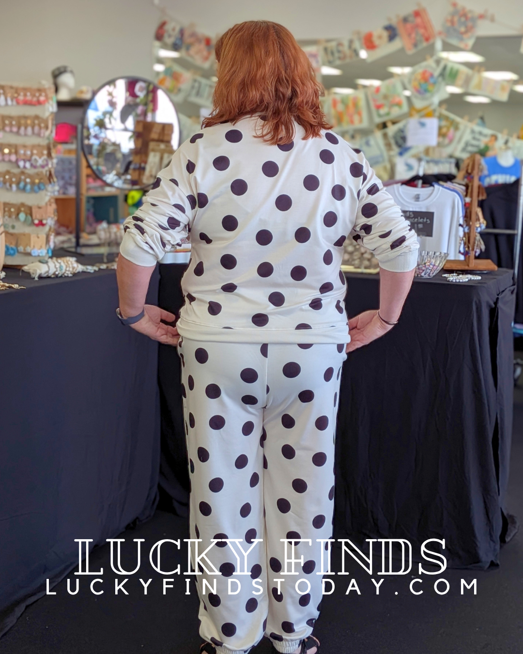 Lovely Polka Dot Jogger Set D1740