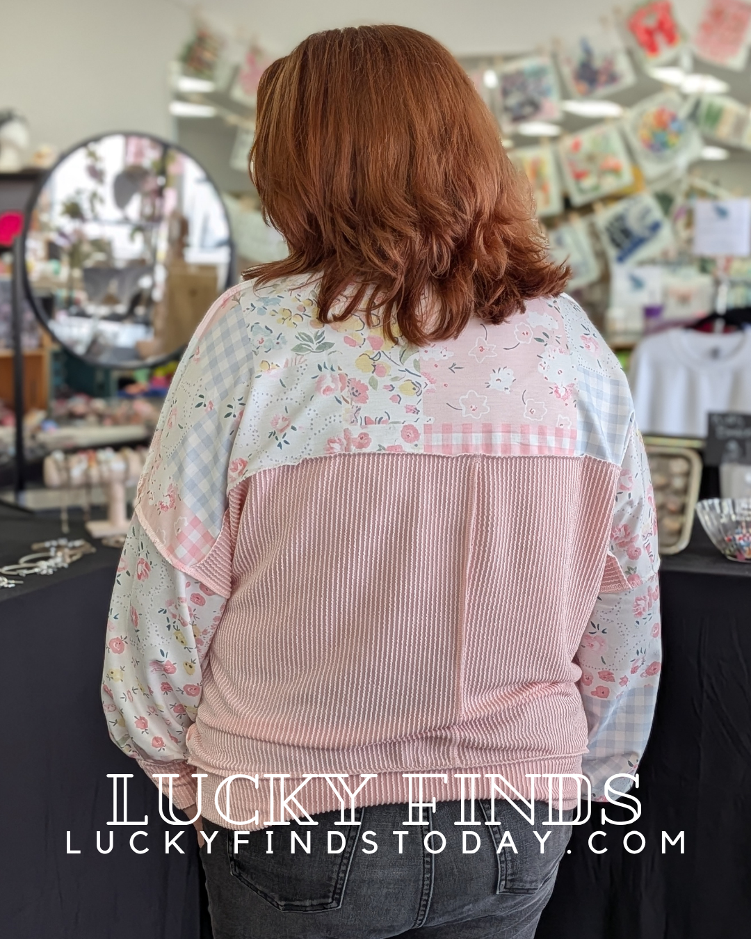 Vintage Floral Patchwork Top D1750