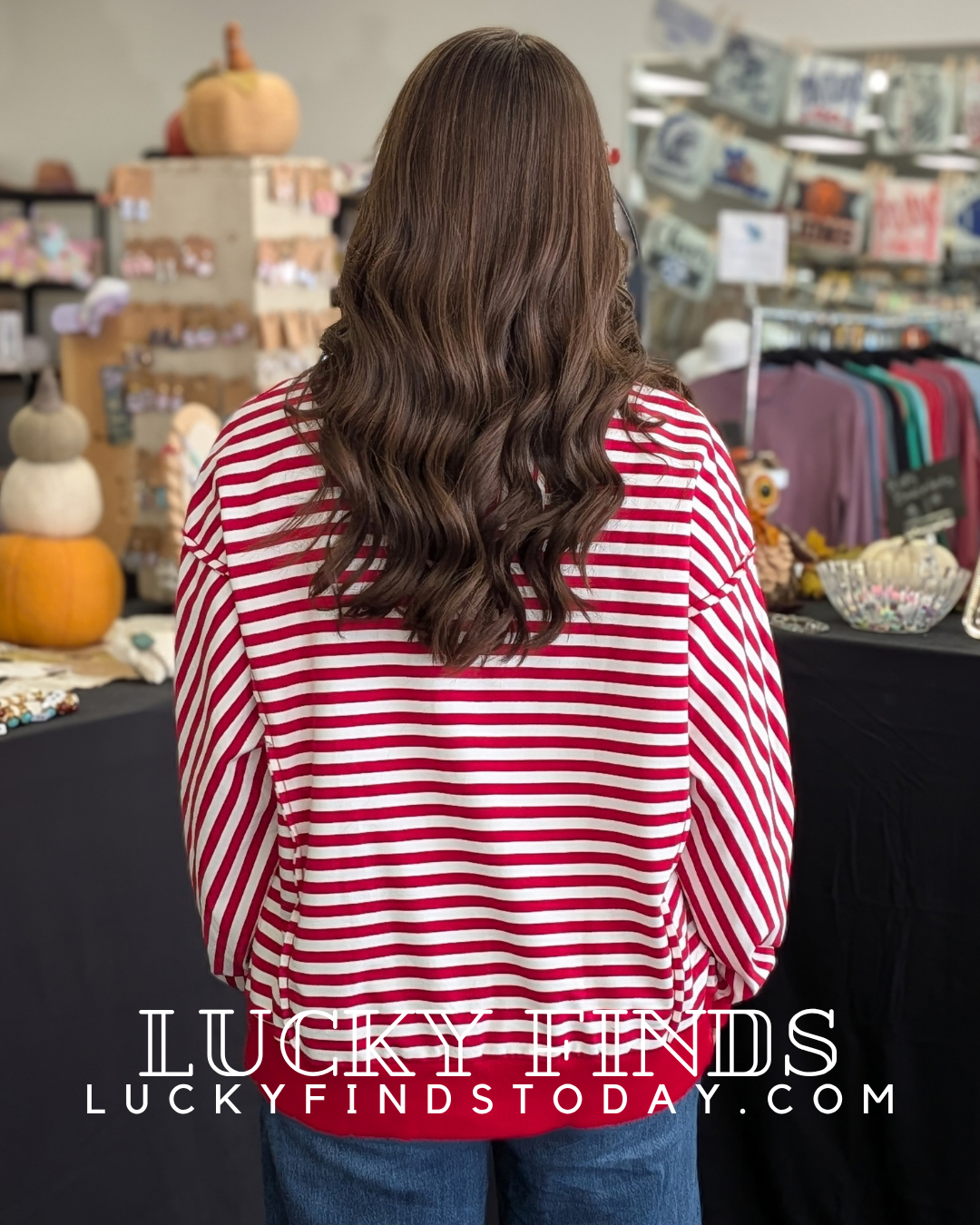 Nutcracker Sequin Striped Top D1771