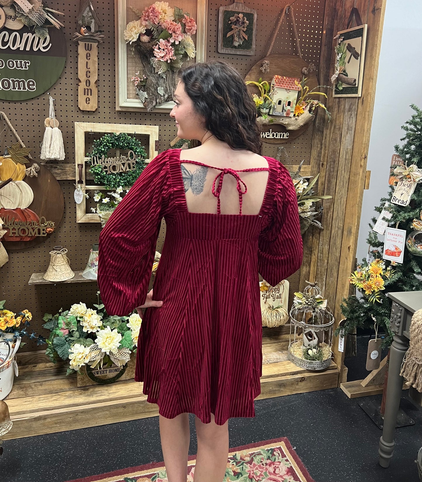 Sweet Velvet Dress D1157