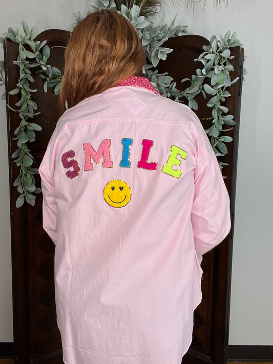 Lovely Smiley Sequin Shirt 8588 Final Sale