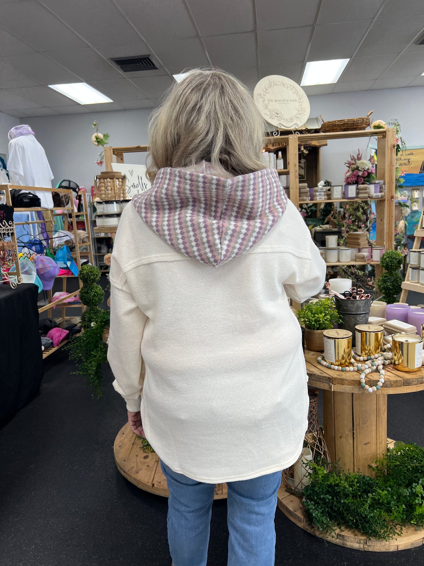Michelle's Contrast Hoodie 8619