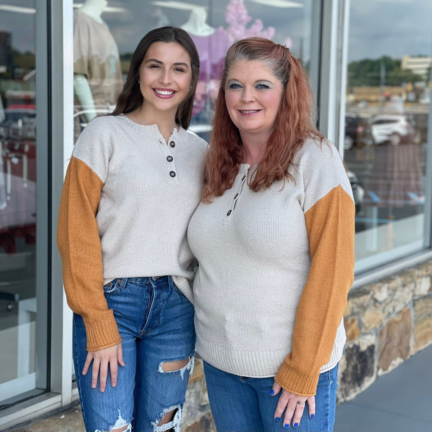 Hopeful Colorblock Sweater Top 8671