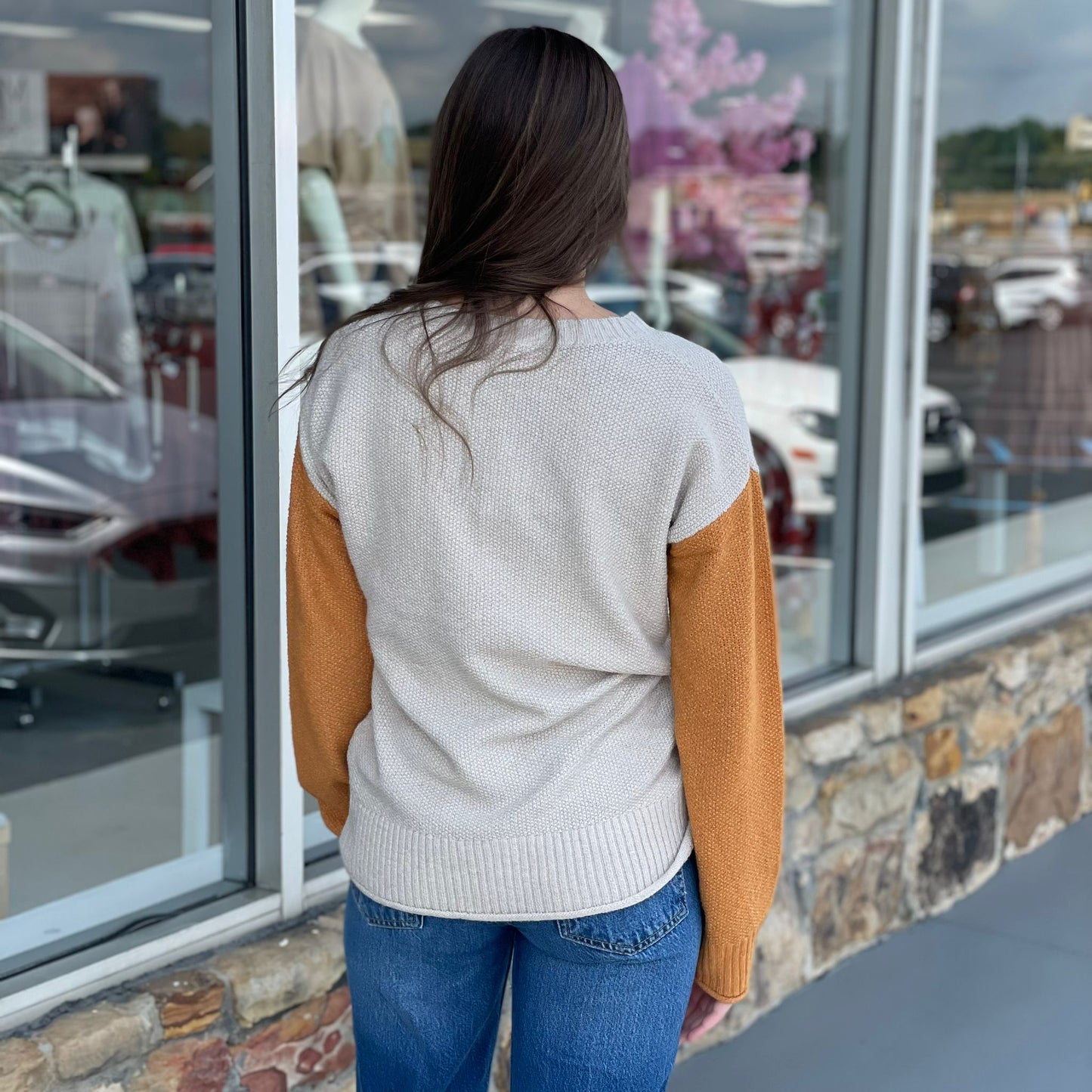 Hopeful Colorblock Sweater Top 8671
