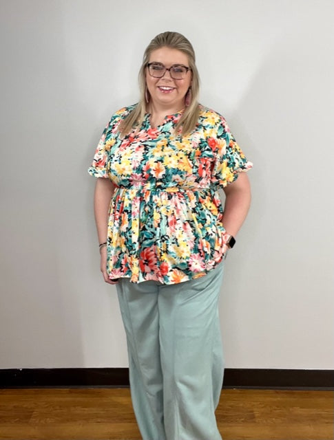 Comfy Curvy Linen Pants Z676