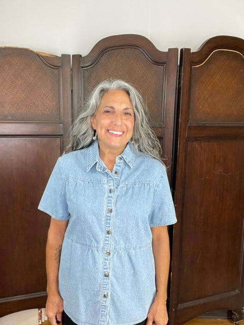 Breezy Cali Denim Top D939