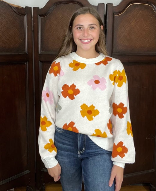 Garden Daisy Sweater D1127