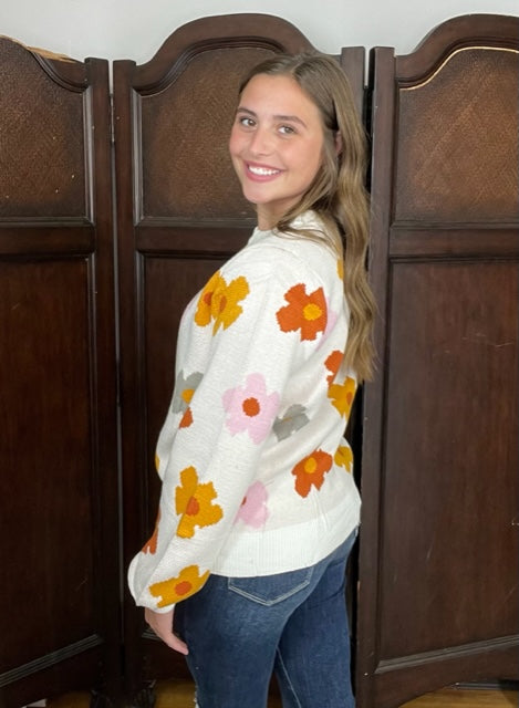 Garden Daisy Sweater D1127