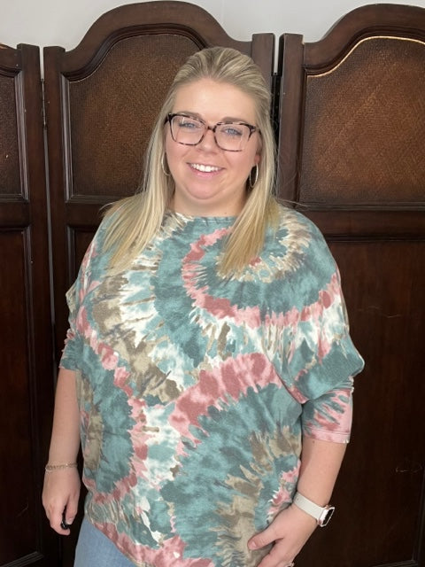 Rainbow Comfy Curvy Top 7996