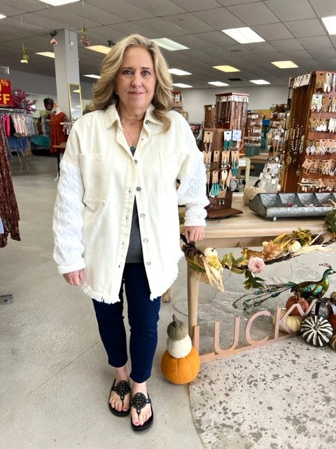 Fancy Combo Shacket D1095