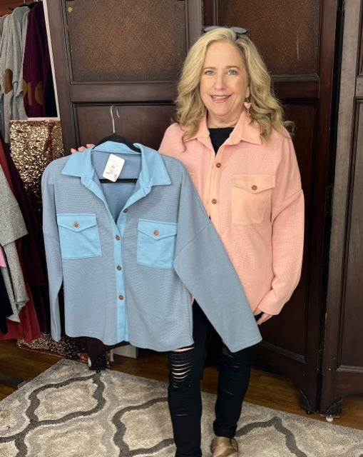 Eliza Rock Cozy Shacket D830 Final Sale