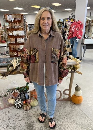 NYC Jacquard Sleeve Shacket 8285