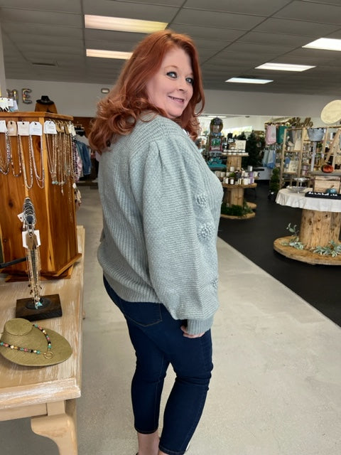 Dreamy Balloon Sleeve Sweater 8346