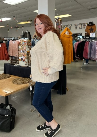 Dreamy Balloon Sleeve Sweater 8346