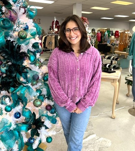 Fancy Chenile Sweater Top 8360