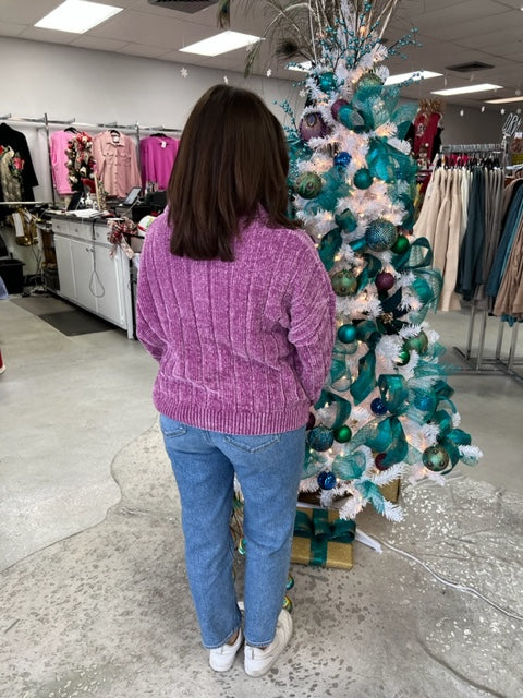 Fancy Chenile Sweater Top 8360