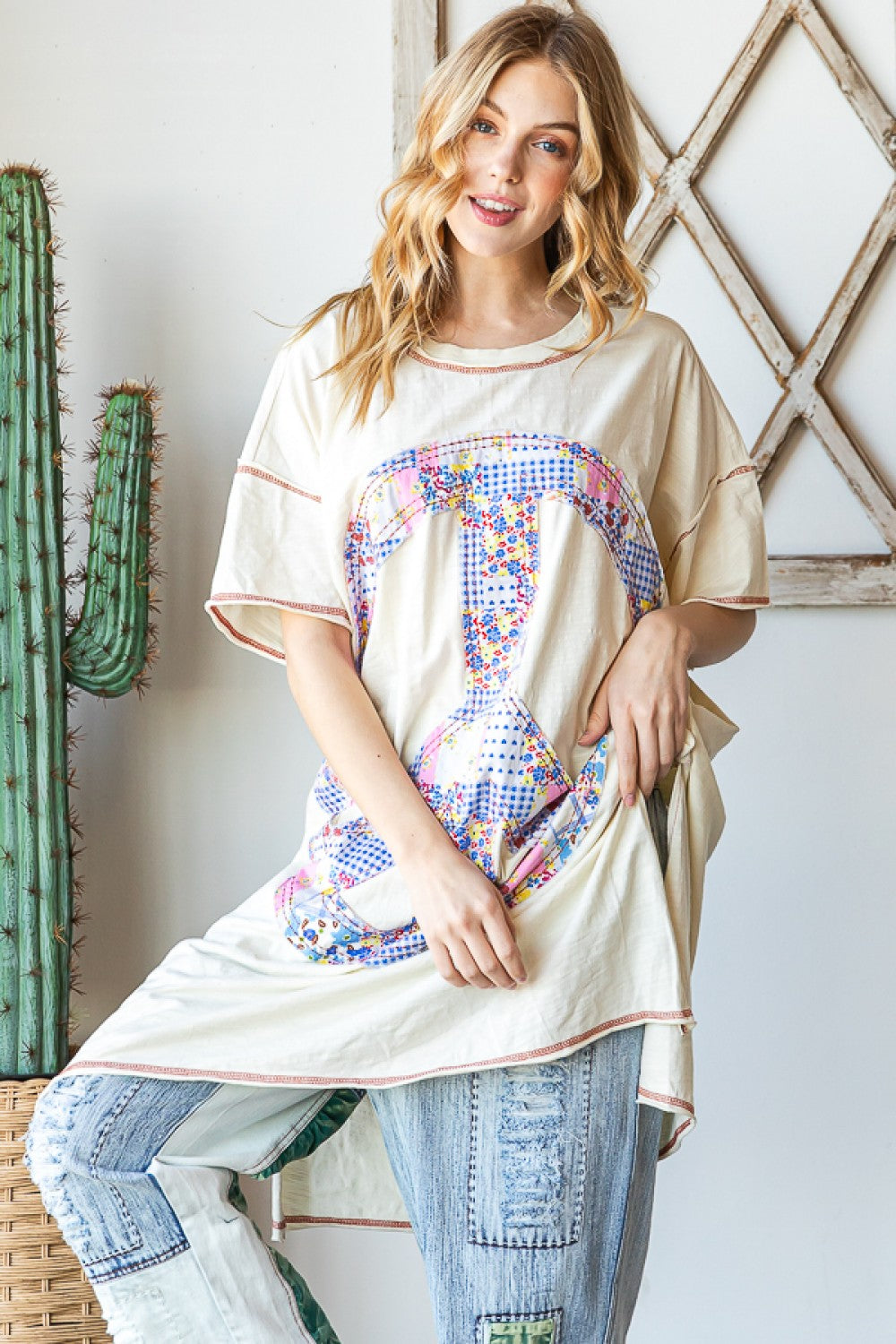 Boho Peace Sign Tunic 8454