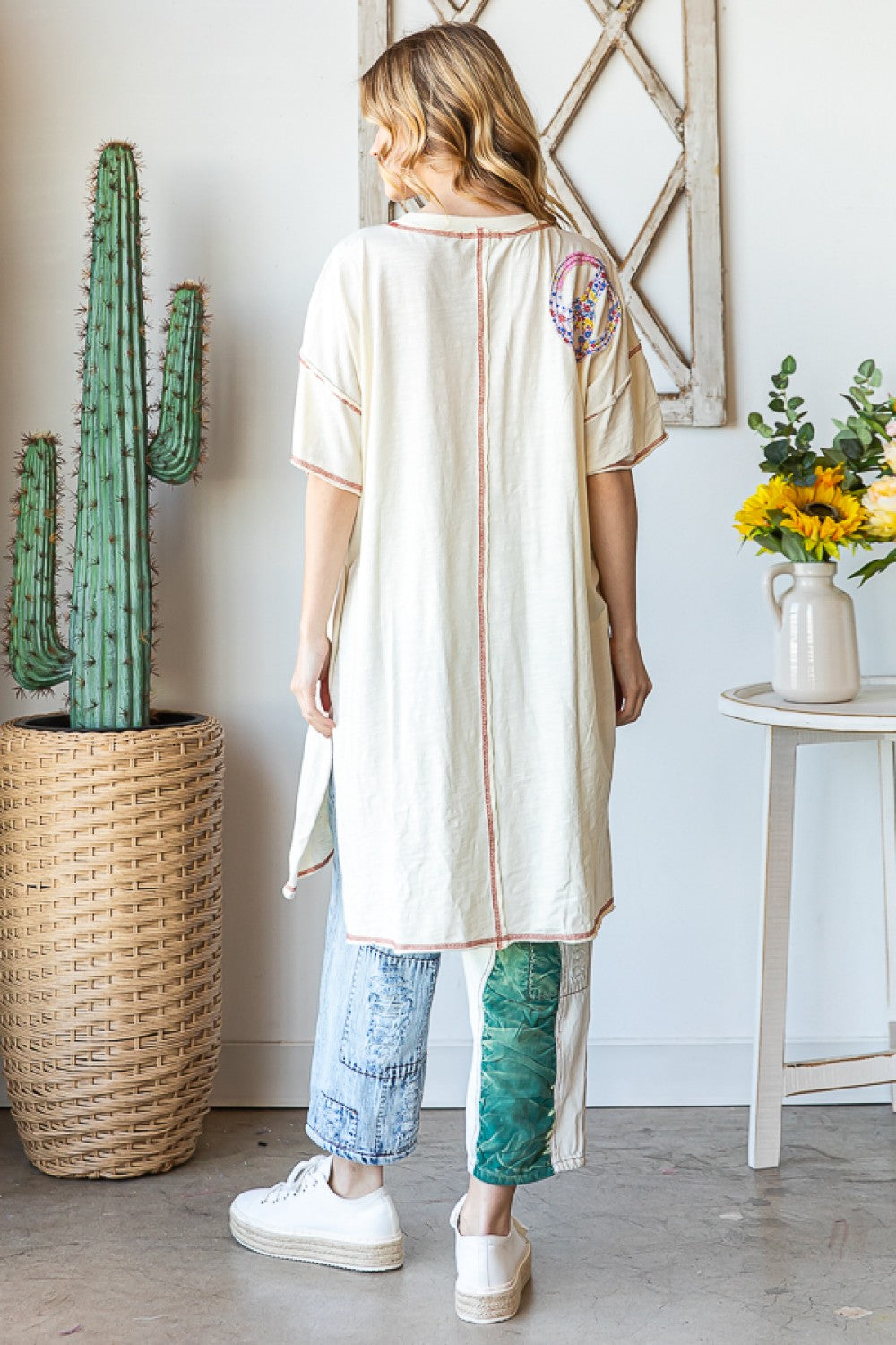 Boho Peace Sign Tunic 8454 Final Sale