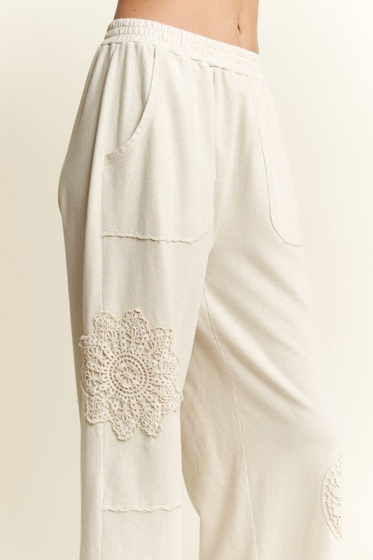 Sweet Lace Wide Leg Pants P287