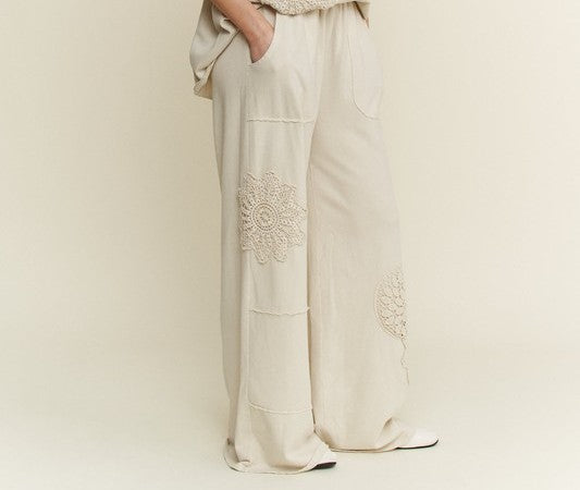 Sweet Lace Wide Leg Pants P287