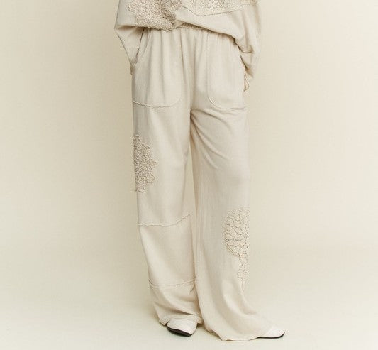 Sweet Lace Wide Leg Pants P287