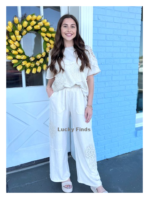 Sweet Lace Wide Leg Pants P287