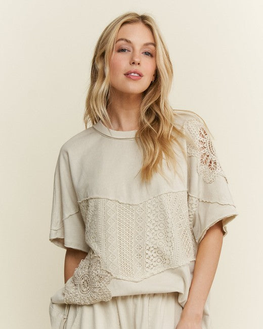 Sweet Crochet & Lace Top P288