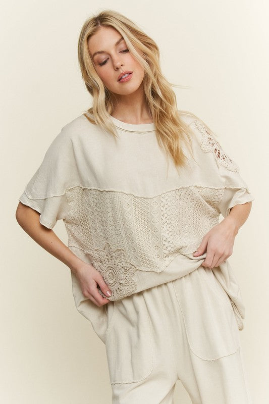 Sweet Crochet & Lace Top P288