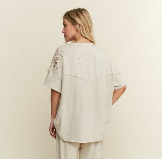Sweet Crochet & Lace Top P288