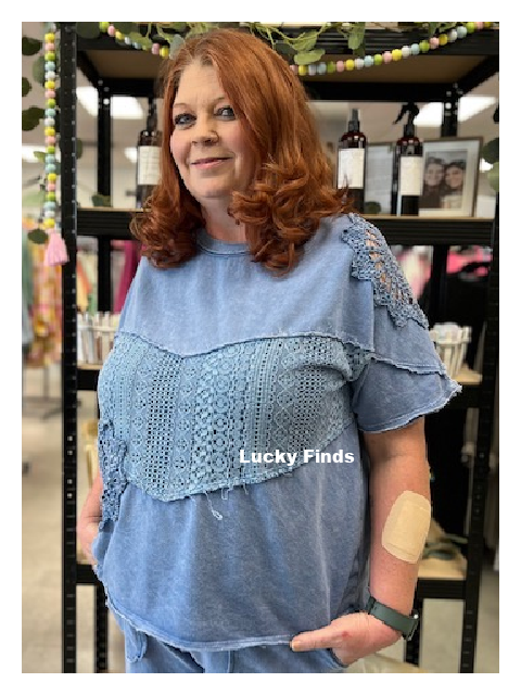 Sweet Crochet & Lace Top P288