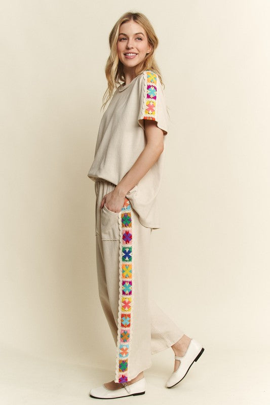 My Crochet Cropped Pants P291