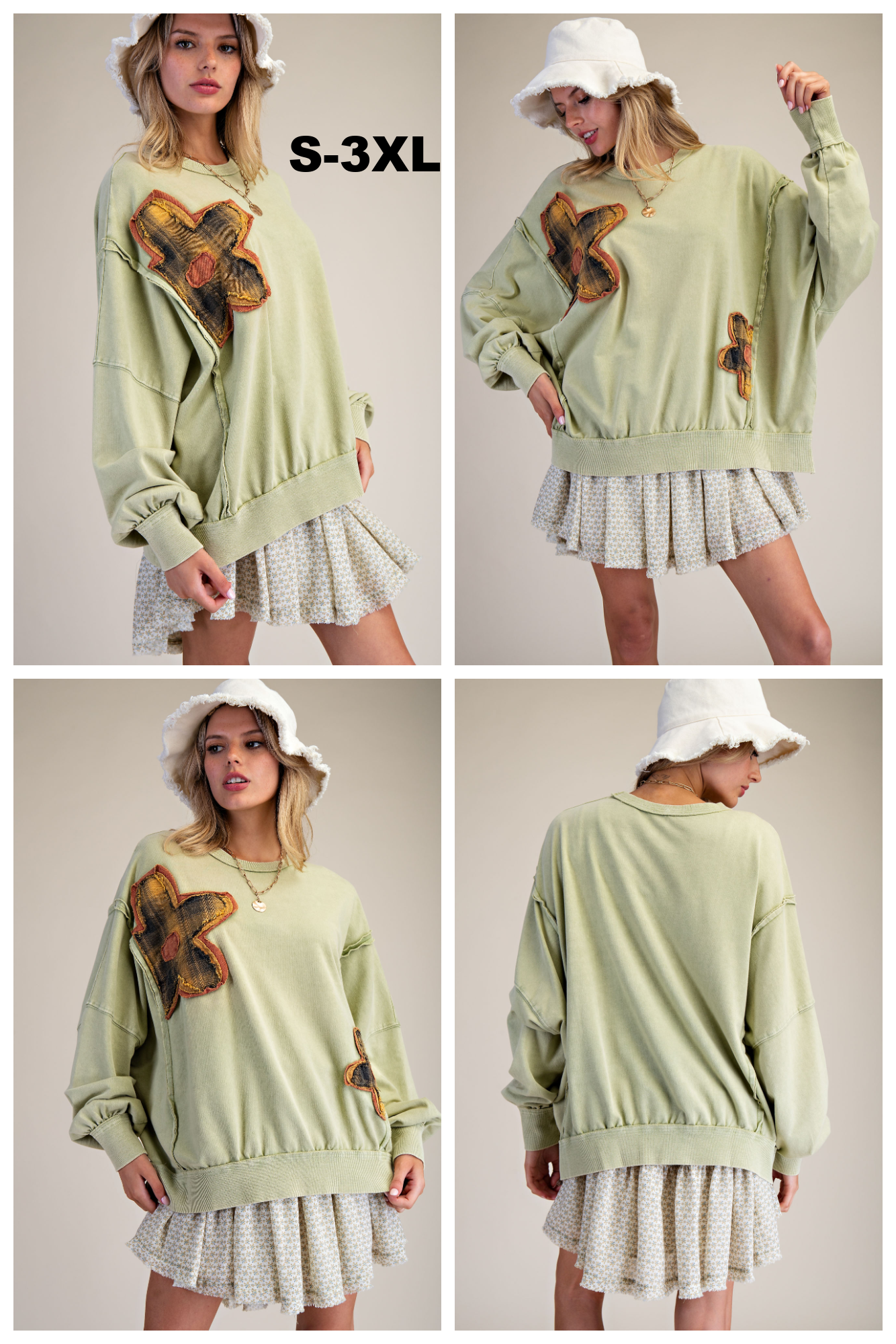 Dazzling Easel Flower Patch Top P367