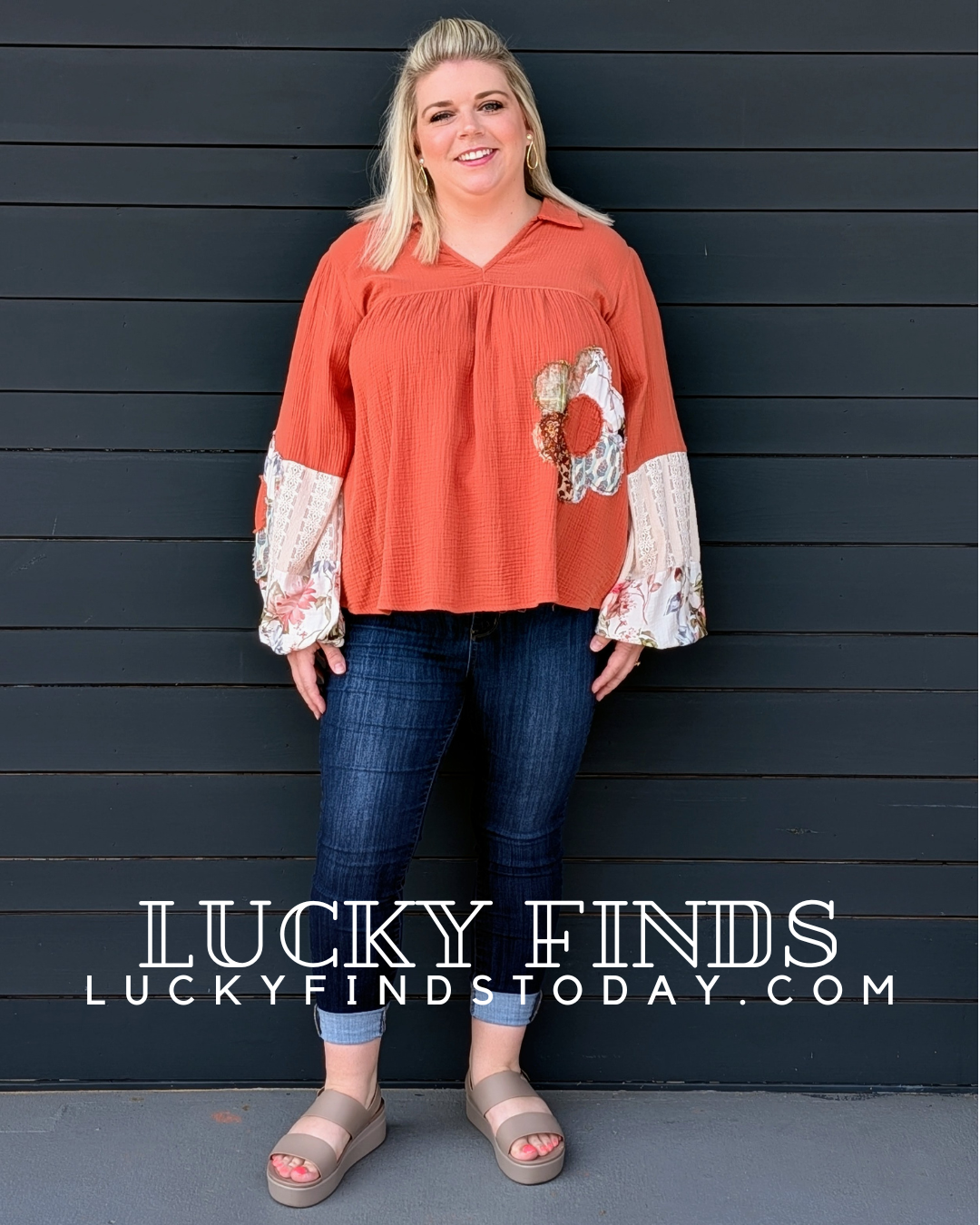 Divine Easel Flower Patch Top P368