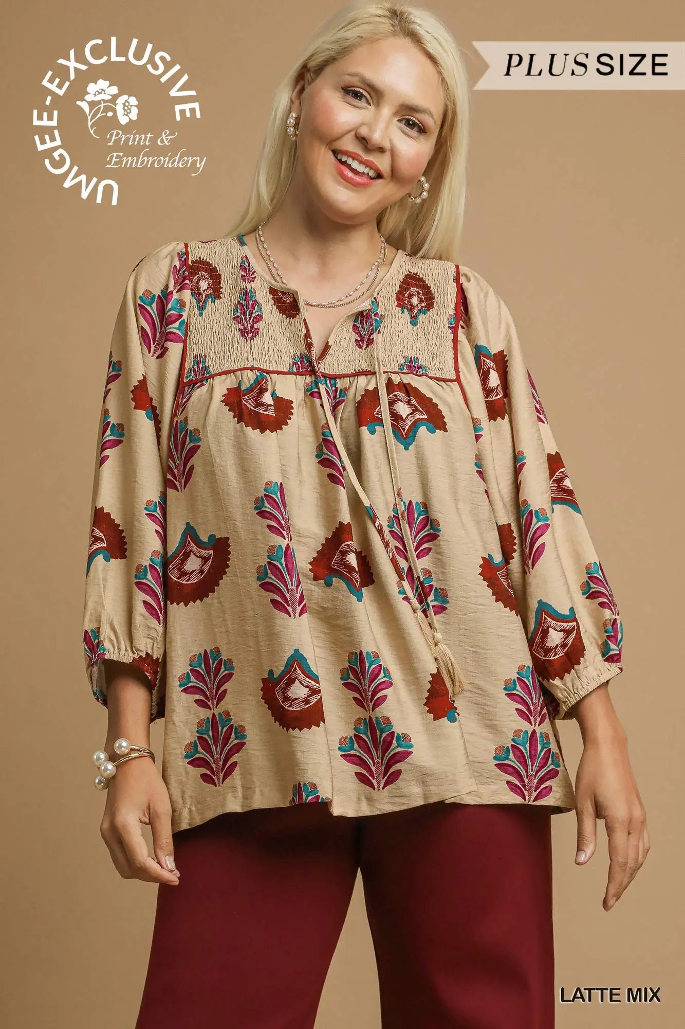Umgee Boho Tassel Top P376