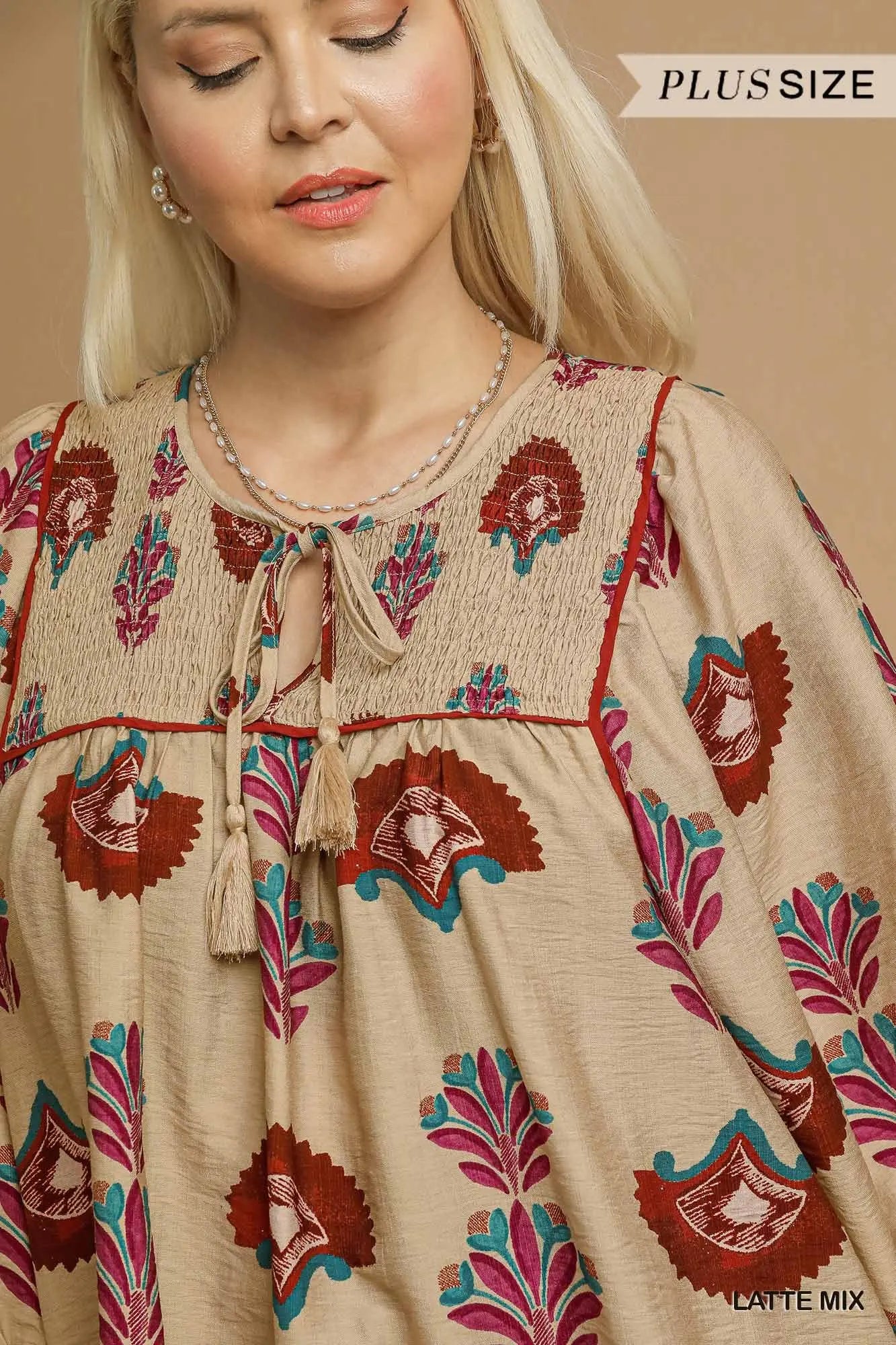Umgee Boho Tassel Top P376