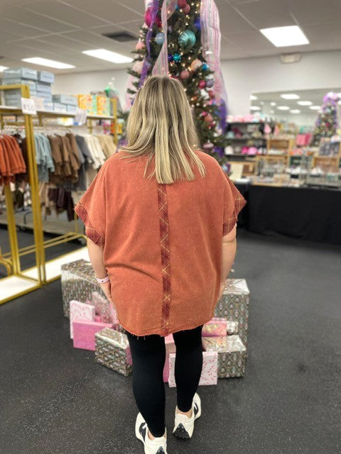 Umgee Peace Checkered Top P429