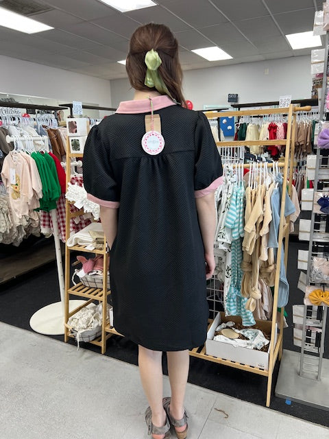 Umgee Contrast Pocket Dress P436