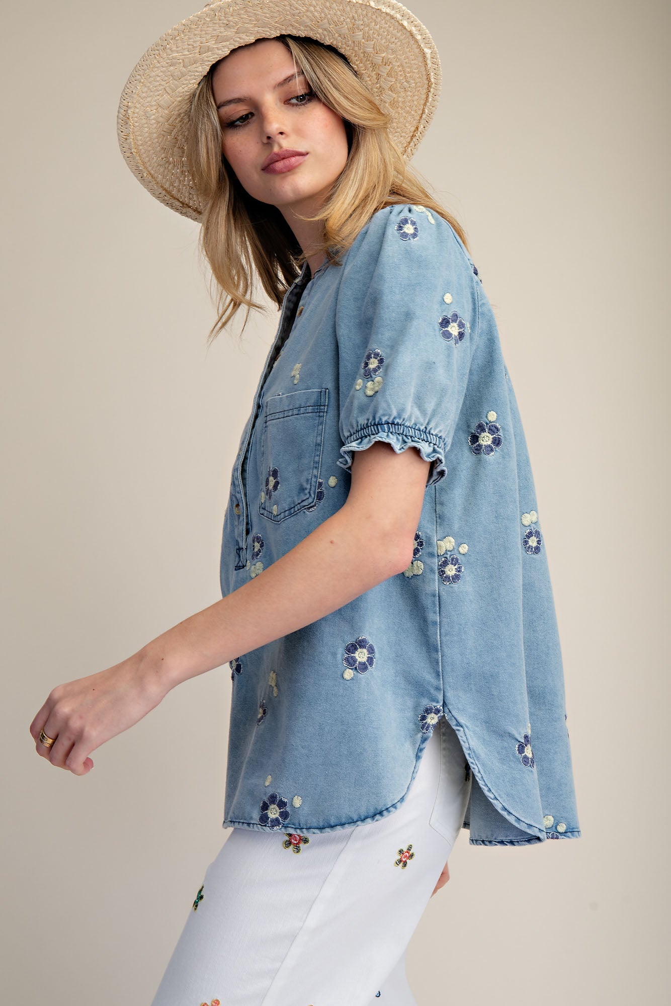 Dazzling Easel Denim Shirt P465