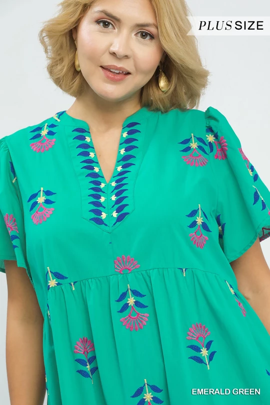 Umgee Curvy Floral Midi P471