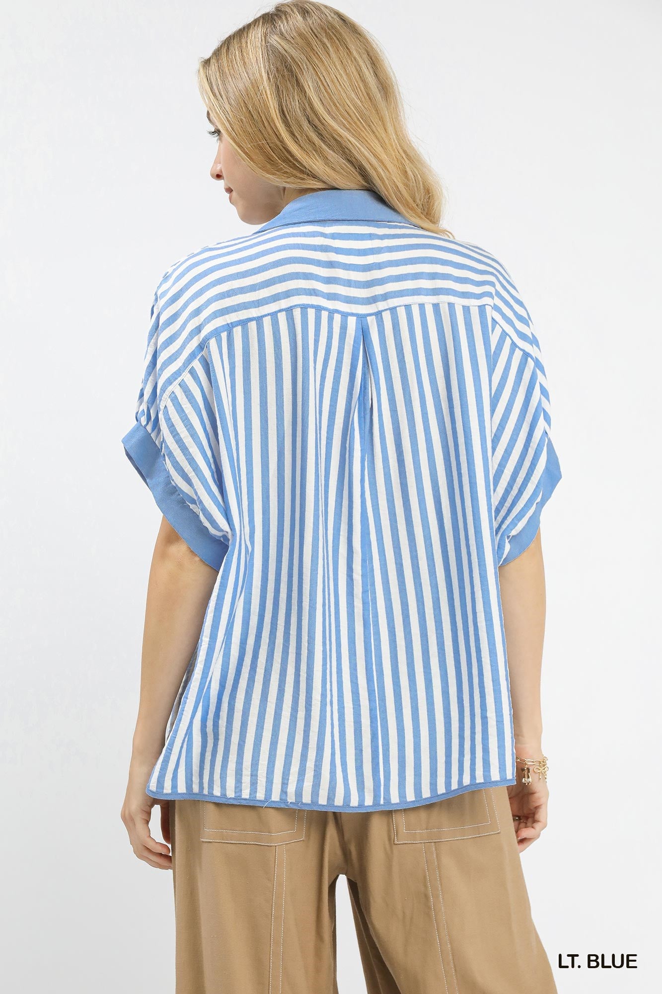 Umgee Stripe Contrast Top P503
