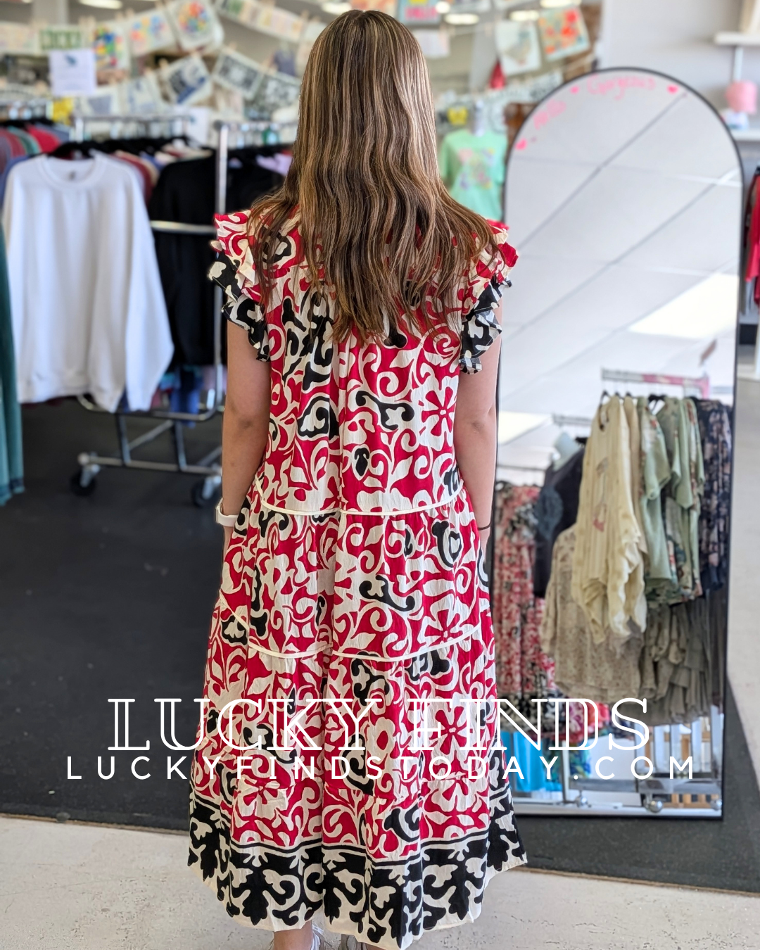 Vibrant Umgee Ruffled Midi P517