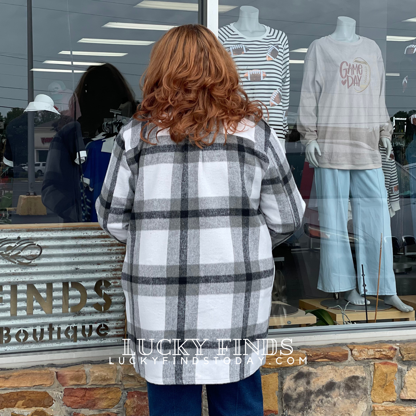 Madison Long Plaid Shacket W112