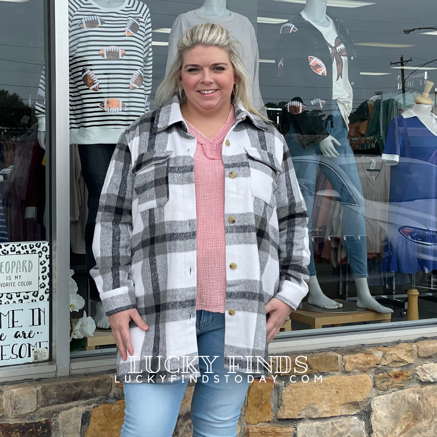 Madison Long Plaid Shacket W112