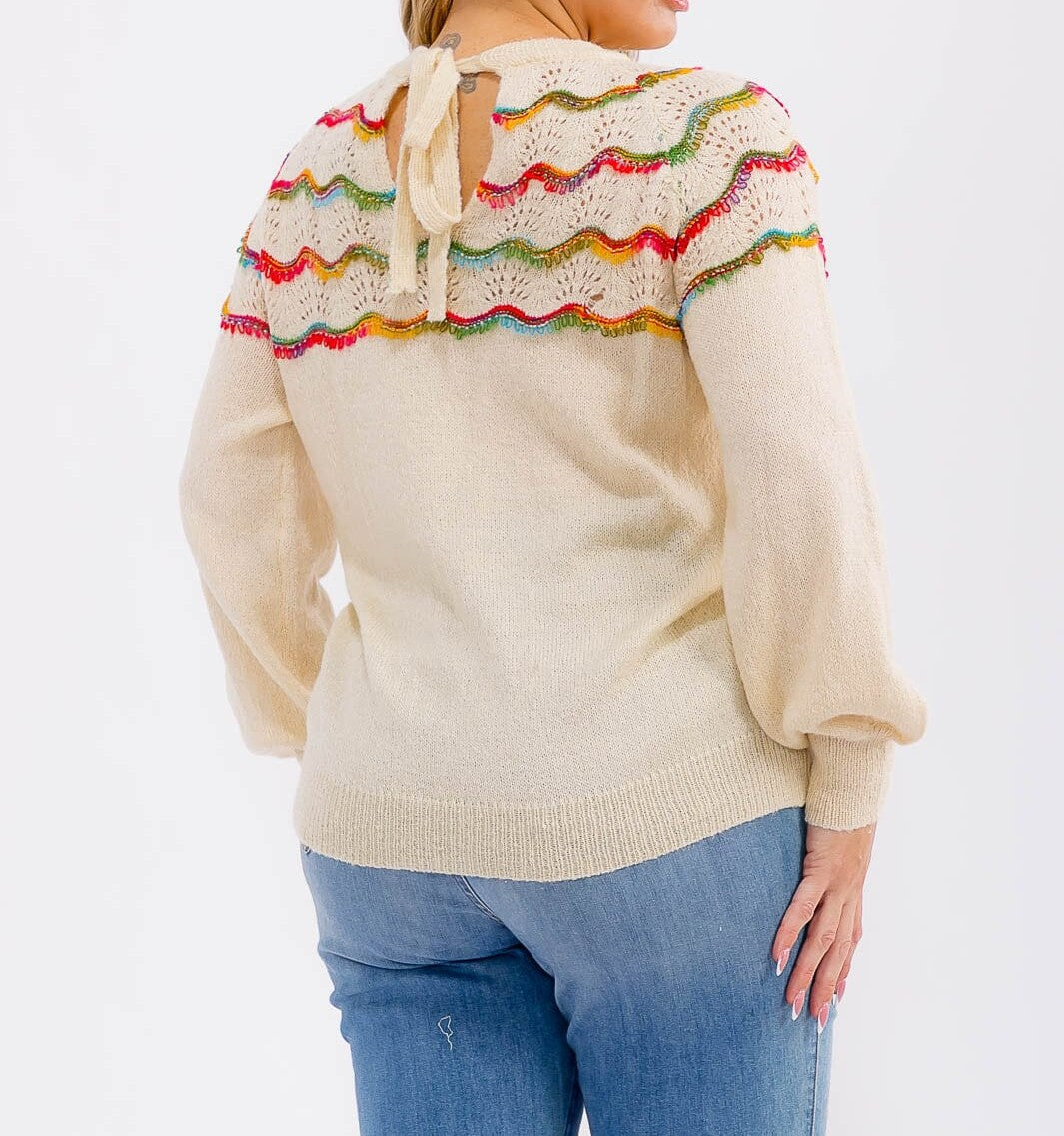 Fan of U Curvy Sweater Top W223