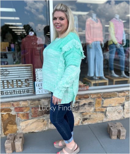 Rooftop Romance Curvy Sweater Top W231